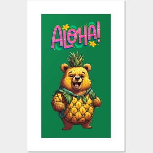 pinapple bear Posters and Art